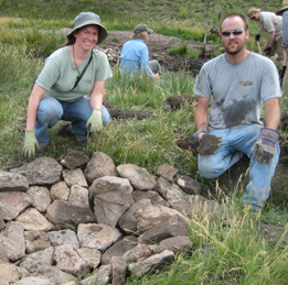 Kristina and Phil on an AWF Project